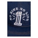 King Kerosin flat brim cap No Bike No Life demin