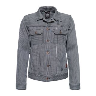 King Kerosin Denim Jacket Speedshop So.Cal striped