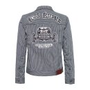 King Kerosin Denim Jacket Speedshop So.Cal striped