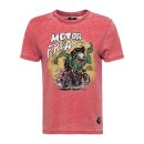 King Kerosin enzyme wash T-shirt Motor Freak red