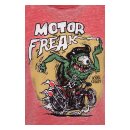 King Kerosin enzyme wash T-shirt Motor Freak red