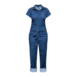 Queen Kerosin denim coolmax jumpsuit Gearhead mid blue