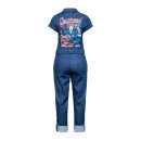 Queen Kerosin denim coolmax jumpsuit Gearhead mid blue