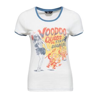 Queen Kerosin contrast T-shirt Vodoo Dancer offwhite