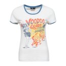 Queen Kerosin contrast T-shirt Vodoo Dancer offwhite