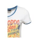 Queen Kerosin contrast T-shirt Vodoo Dancer offwhite