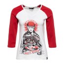 Queen Kerosin Raglan 3/4-sleeve Holy Queen offwhite/red