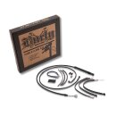 Burly apehanger cable/line kit 12", black