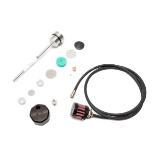 Feuling, oil tank breather kit & vented dipstick. Black cap