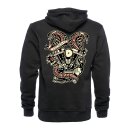Lucky 13 Skull built zip hoodie black
