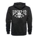 Lucky 13 Skull Stars zip hoodie black