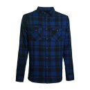 WCC La Bomba Herringbone flannel shirt blue/black