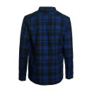 WCC La Bomba Herringbone flannel shirt blue/black