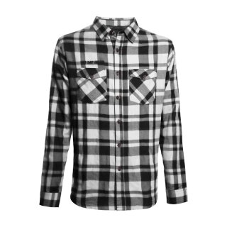 WCC La Bomba Herringbone flannel shirt white/black