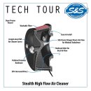 S&S Stealth Tribute Retro Luftfilter schwarz für HarleyTwin Cam 99-17