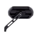 Arlen Ness Sidekick caged mirror left hand contrast black