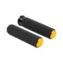 NESS Custom Griffe Knurled schwarz gold für Harley...
