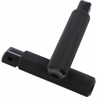 Arlen Ness Knurled Sozius Fussrasten schwarz für Harley Softail 18-24