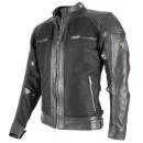 By City Sahara Leder & Mesh Motorrad Jacke schwarz XL