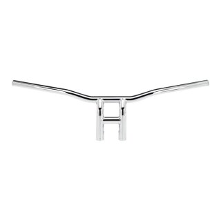 Biltwell Tyson XL pullback Lenker slotted Chrom für Harley 8"