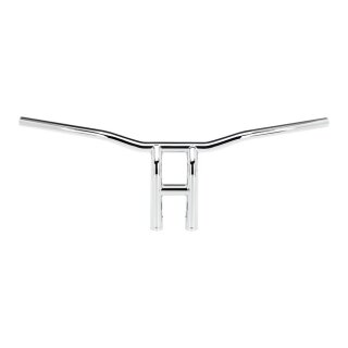 Biltwell Tyson XL Pullback 10" Lenker chrom für Harley 82-22 mit Gutachten