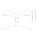 Biltwell Tyson XL Pullback 10" Lenker chrom für Harley 82-22 mit Gutachten