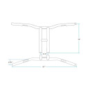 Biltwell Tyson XL Pullback Lenker chrom 14 Zoll für Harley 82-22