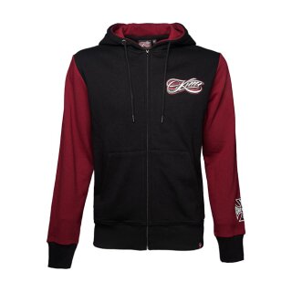 WCC Kimi Script Logo hoodie, burgundy red/black