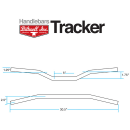 Biltwell 1" handlebar Tracker Mid black, TUV appr.