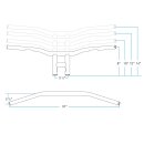 Biltwell Tyson XL Lenker 8 Zoll schwarz für Harley 82-22