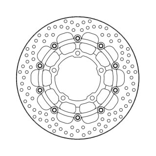 Moto-Master Halo series floating brake rotor
