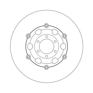 Moto-Master Halo series floating brake rotor
