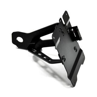 Seitlicher Kennzeichenhalter schwarz für Harley Softail 08-17