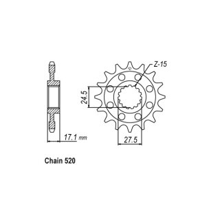 JT Front Sprocket 748.15