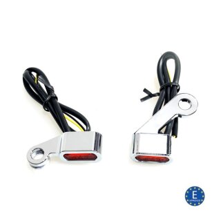 Lenker Armaturen Blinker Stripe chrom gelb für Harley XL Sportster 04-13 EC