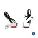 Lenker Armaturen Blinker Stripe chrom gelb für...