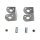 Replacement passenger footpeg hardware kit