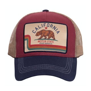 King Kerosin California trucker cap red/blue