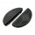 Oval Early Style Trittbretter mit Dämpfer schwarz für Harley FL Softail Touring