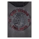 King Kerosin Indian Rider zip hoodie oilwashed black