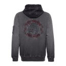 King Kerosin Indian Rider zip hoodie oilwashed black