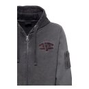 King Kerosin Indian Rider zip hoodie oilwashed black