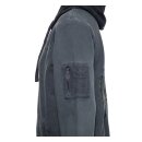 King Kerosin Motor Liquid zip hoodie oilwashed dark blue