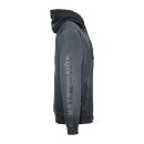 King Kerosin Motor Liquid zip hoodie oilwashed dark blue