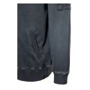 King Kerosin Motor Liquid zip hoodie oilwashed dark blue