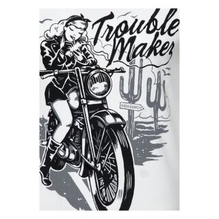 Queen Kerosin Trouble Maker T-shirt offwhite
