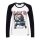 Queen Kerosin Build It Up raglan longsleeve white/black