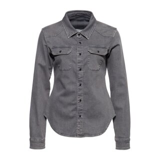 Queen Kerosin Jogg denim shirt grey stone wash