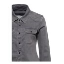 Queen Kerosin Jogg denim shirt grey stone wash