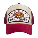 King Kerosin California Cord trucker cap beige/red
